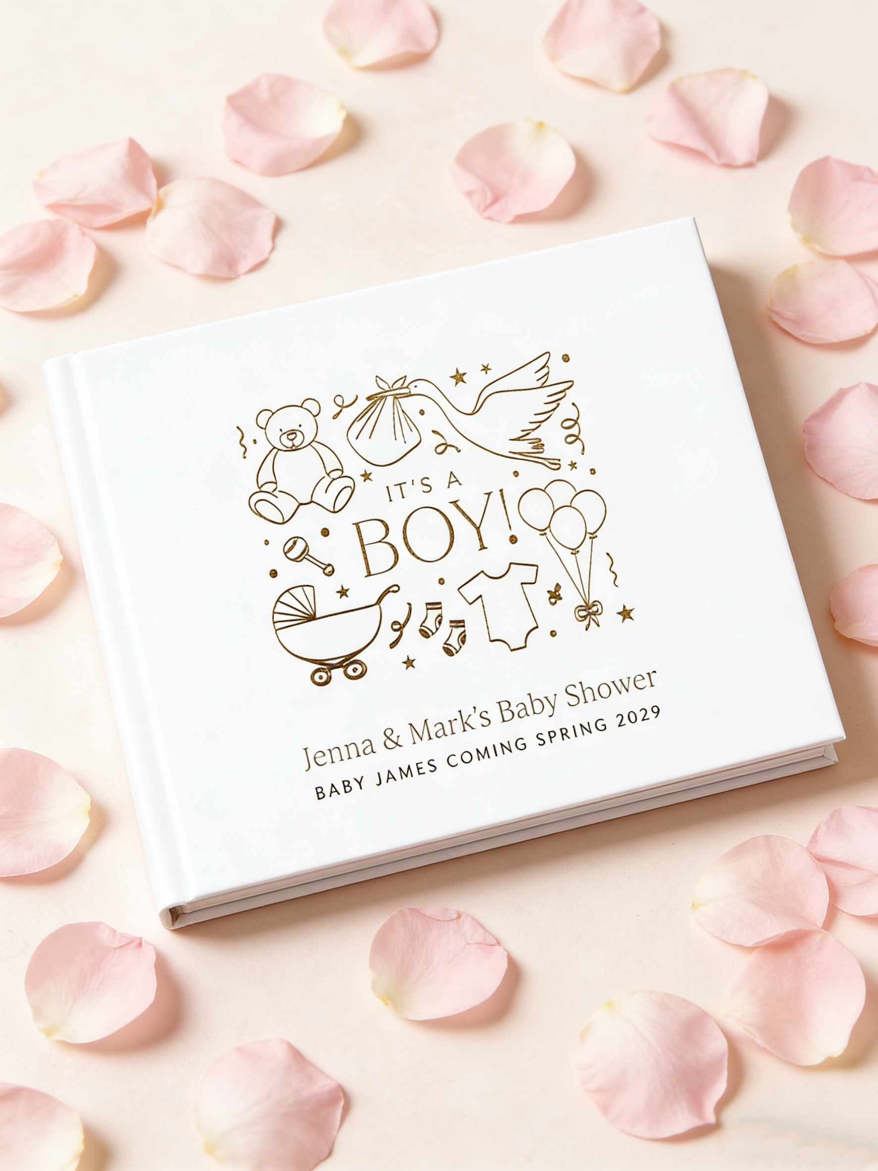 Baby Food Fruits - Baby Boy Baby Shower Guest Book,
