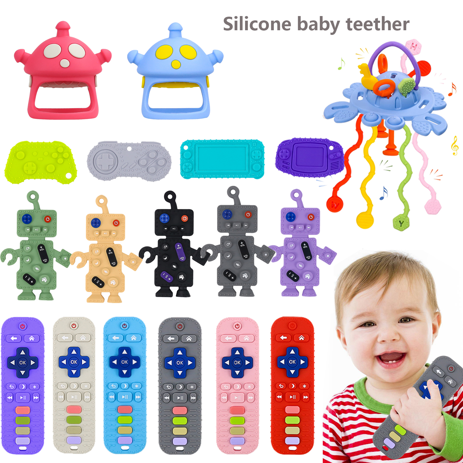 Baby Food Natural - Remote Control Silicone Baby Teether Toy
