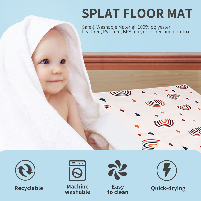 HappyFlute New Print Splat Mat - Highchair Splash Mat avaliação e preço