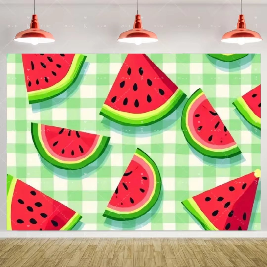  Cartoon Watermelon Theme Bir - Baby Food Newborn avaliação e preço
