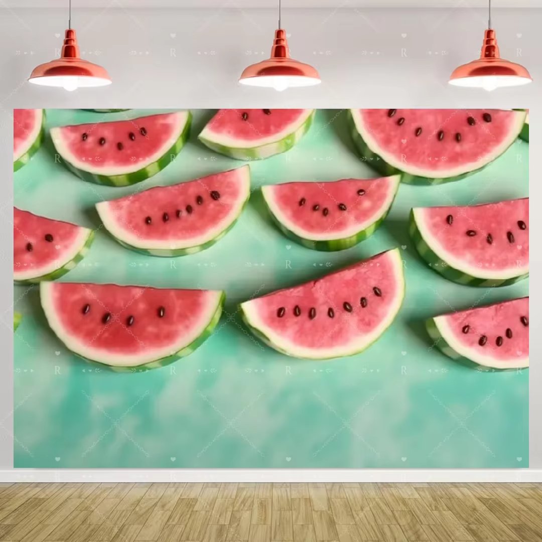  Cartoon Watermelon Theme Bir - Baby Food Newborn avaliação e preço