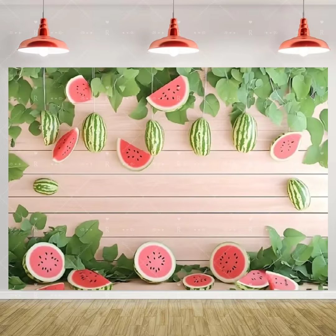  Cartoon Watermelon Theme Bir - Baby Food Newborn avaliação e preço