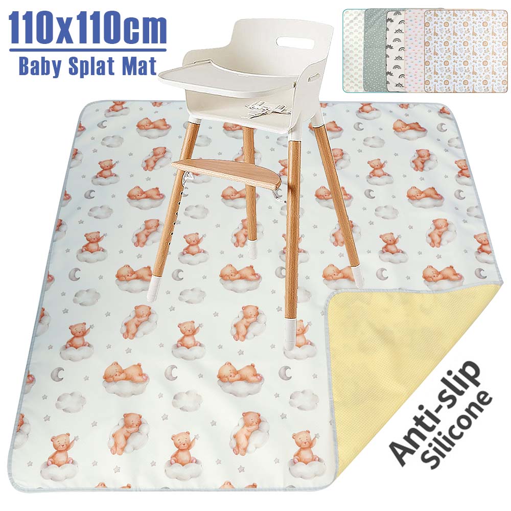 Baby Splat Mat Anti Slip High  - Highchair Splash Mat avaliação e preço