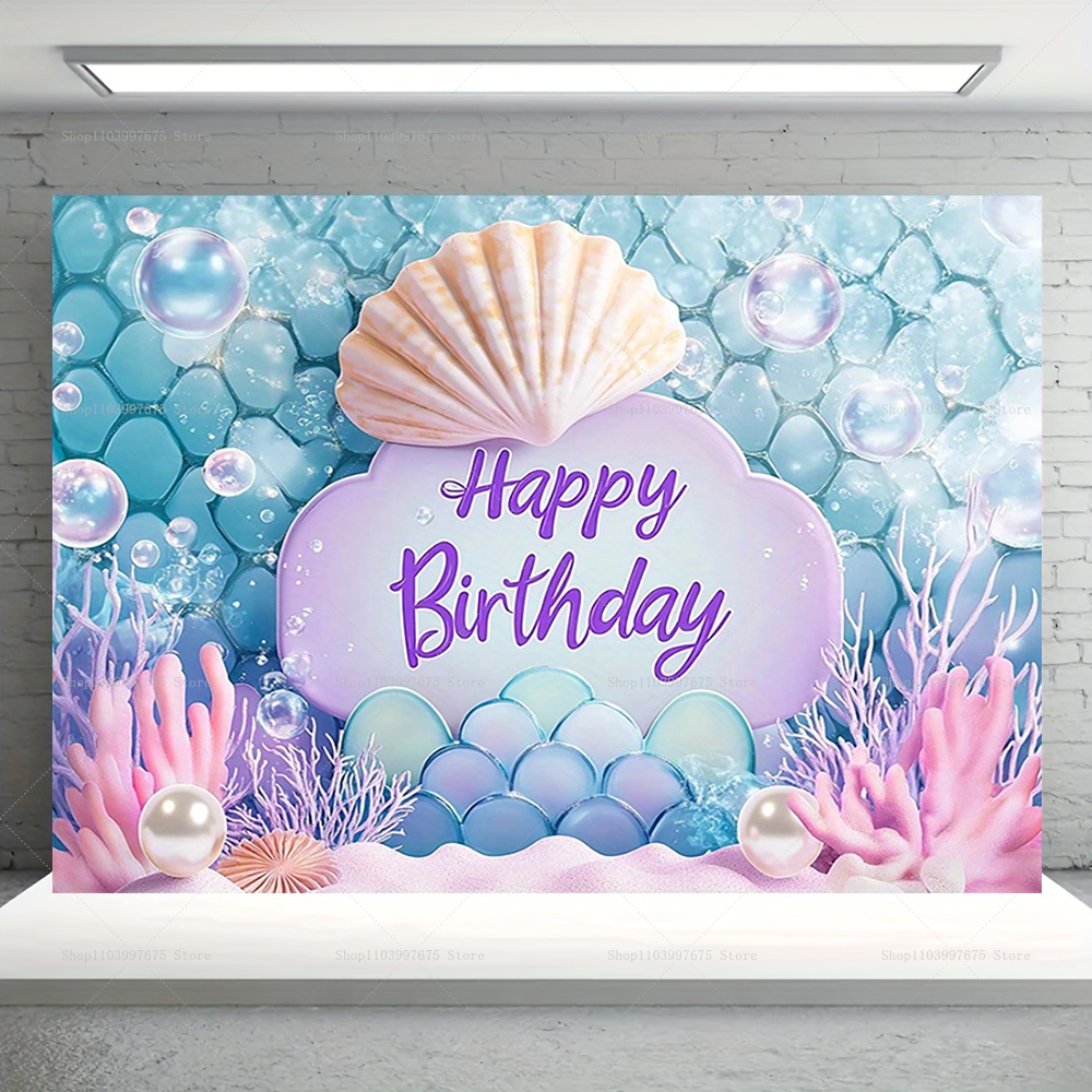 Mermaid Party Backdrops Childr - Baby Food Processor avaliação e preço