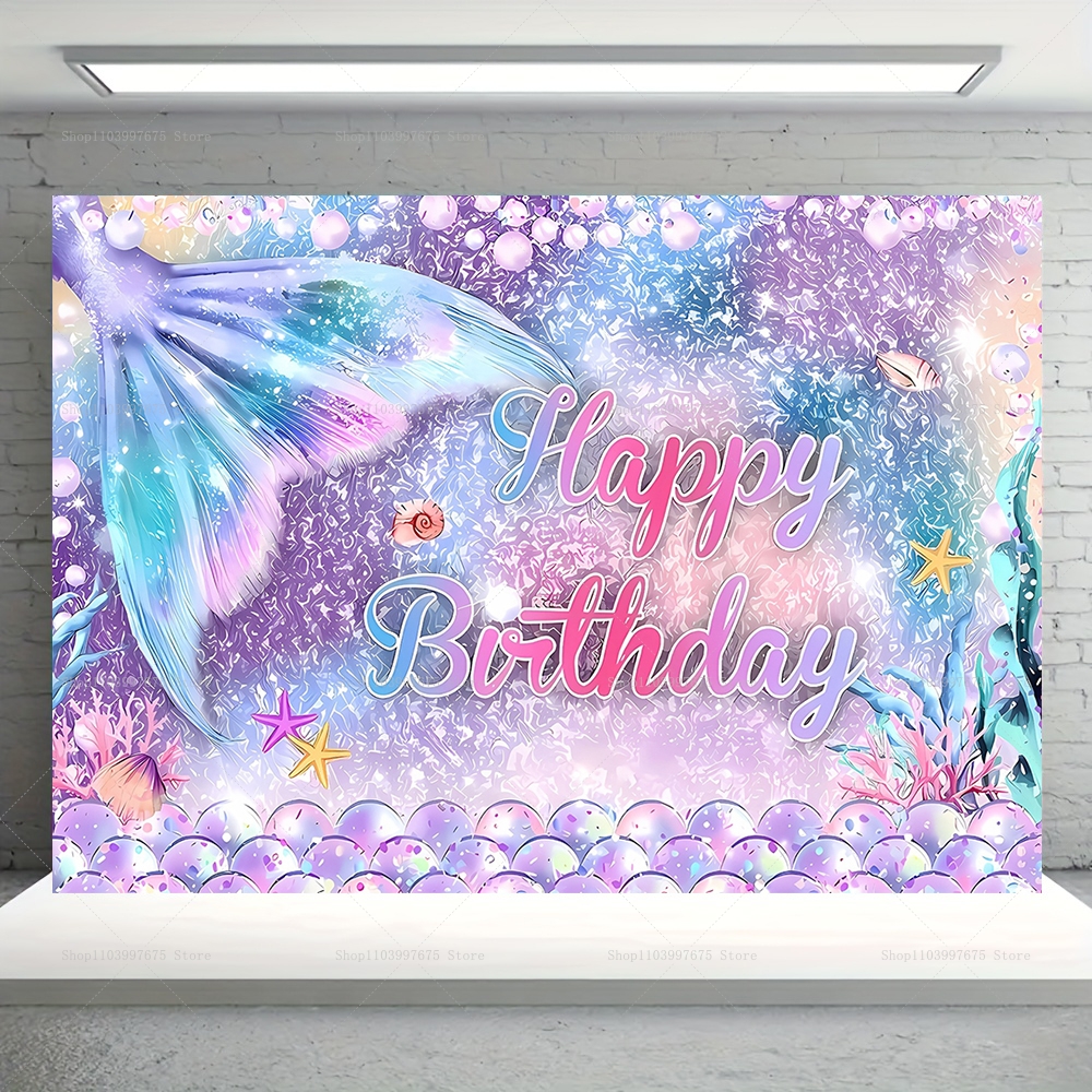 Mermaid Party Backdrops Childr - Baby Food Processor avaliação e preço