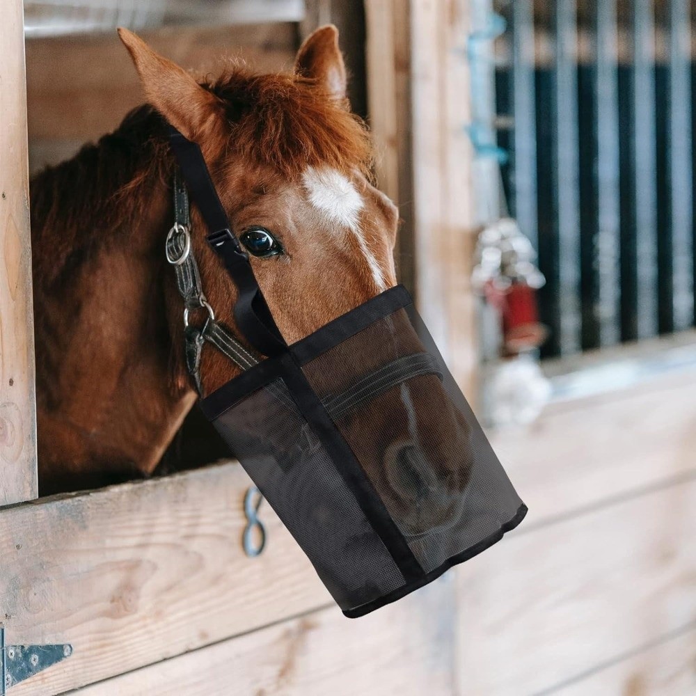Portable Leak-Proof Horse Feed - Mesh Feeder Bag avaliação e preço