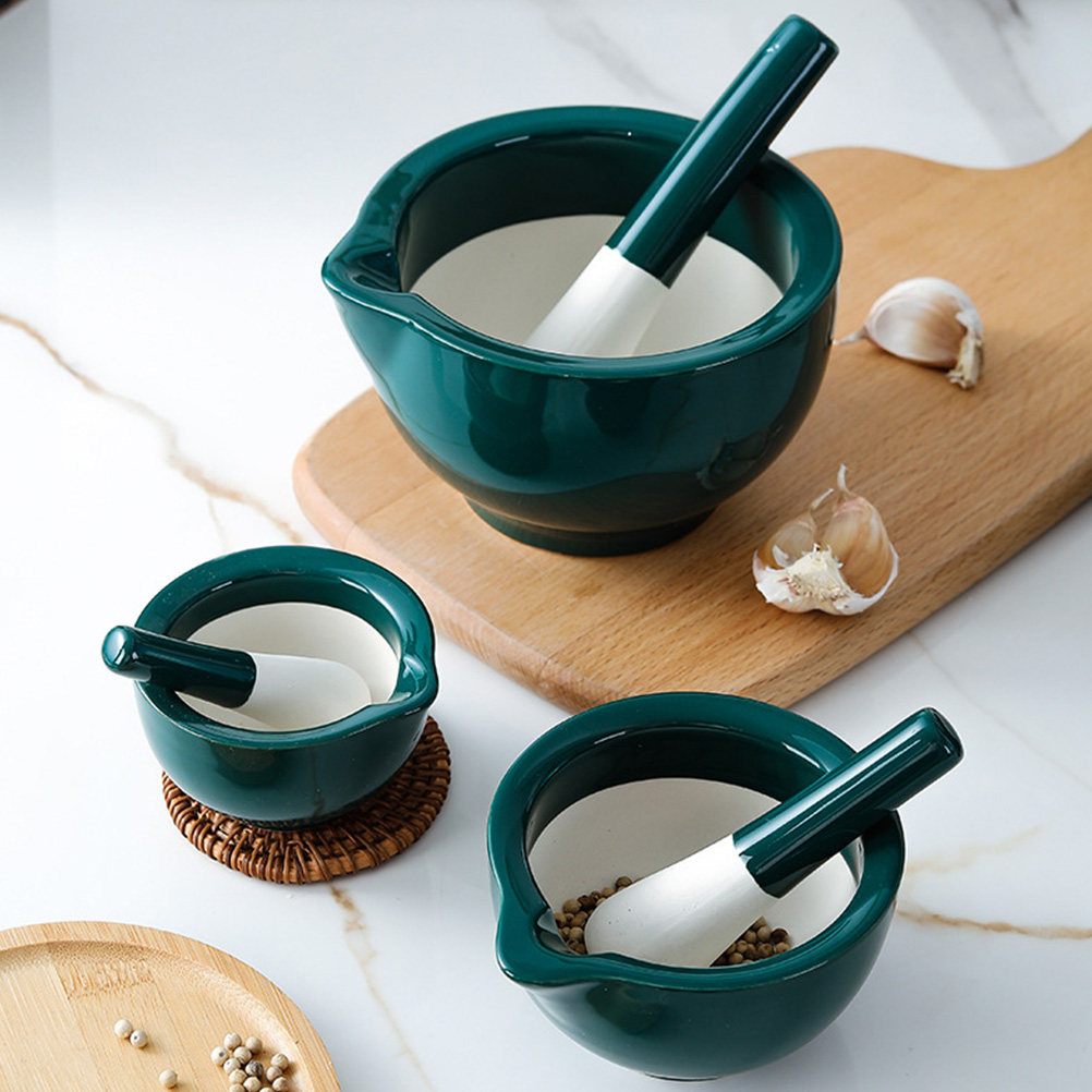 1Set Ceramic Grinding Bowl Mul - Baby Food Grinding Bowl avaliação e preço