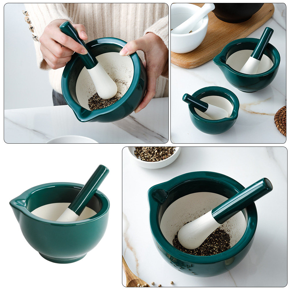 1Set Ceramic Grinding Bowl Mul - Baby Food Grinding Bowl avaliação e preço