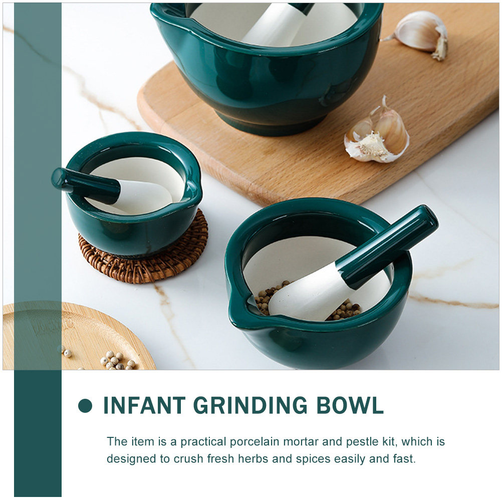1Set Ceramic Grinding Bowl Mul - Baby Food Grinding Bowl avaliação e preço
