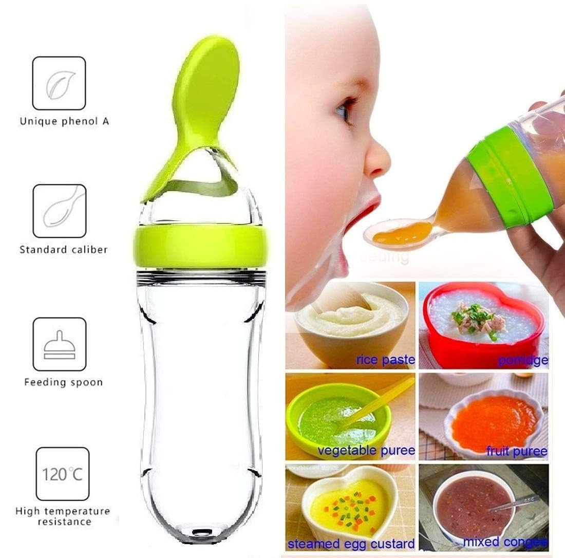 Squeezing Feeding Bottle Cup S - Baby Food Newborn avaliação e preço