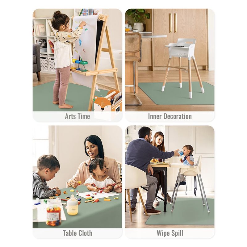 WOTT-Anti-Slip Floor Protector - Highchair Splash Mat avaliação e preço