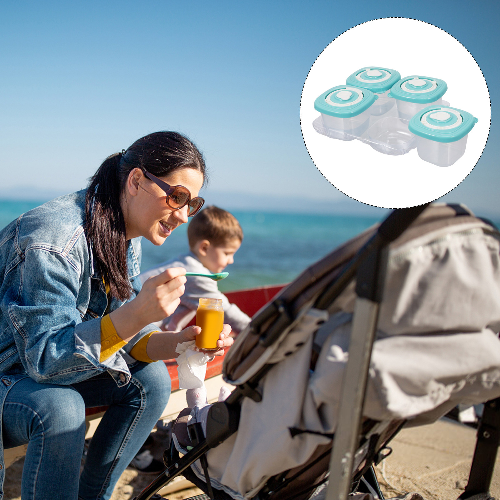 4Pcs Baby Food Storage Boxes H - Baby Food Quality avaliação e preço