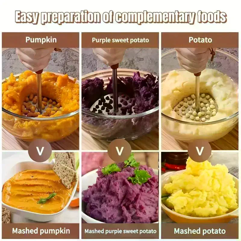 201 Stainless Steel Mashed Pot - Baby Food With Sweet Potato avaliação e preço