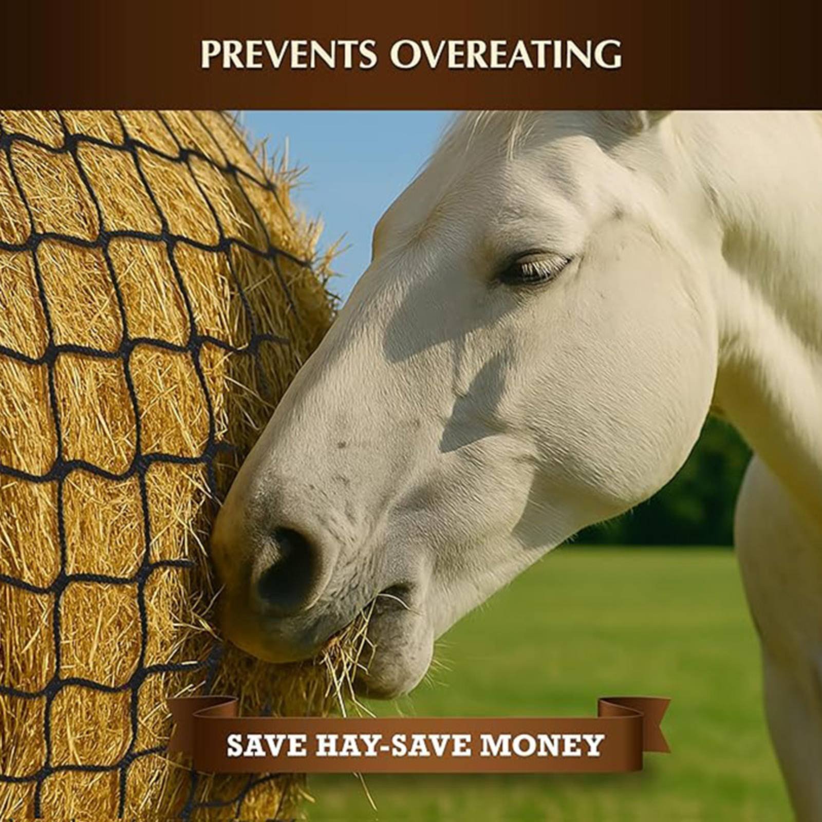 Large Hay Net Bag Long-Lasting - Mesh Feeder Bag avaliação e preço
