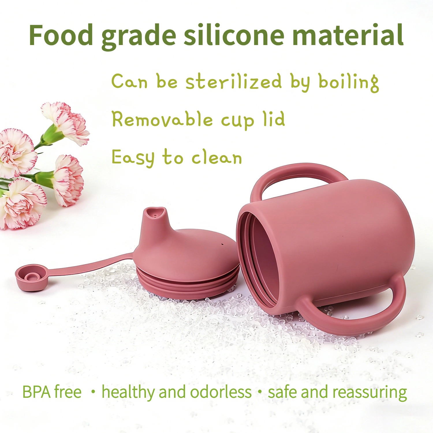 Silicone sippy cup food grade  - Baby Food Quality avaliação e preço