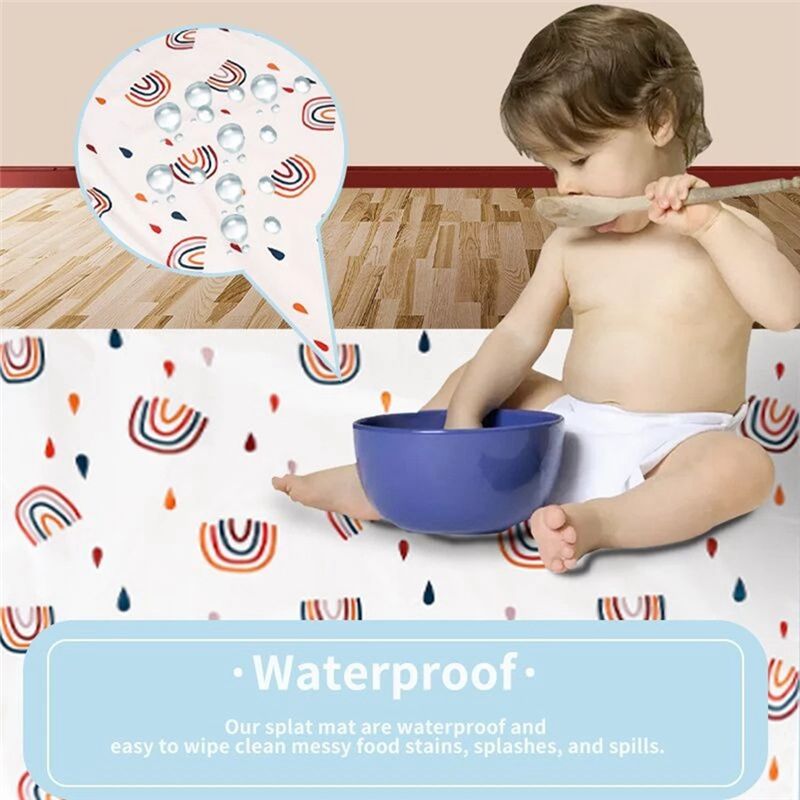 【FLASH DEAL】Anti-Slip Floor Sp - Highchair Splash Mat avaliação e preço