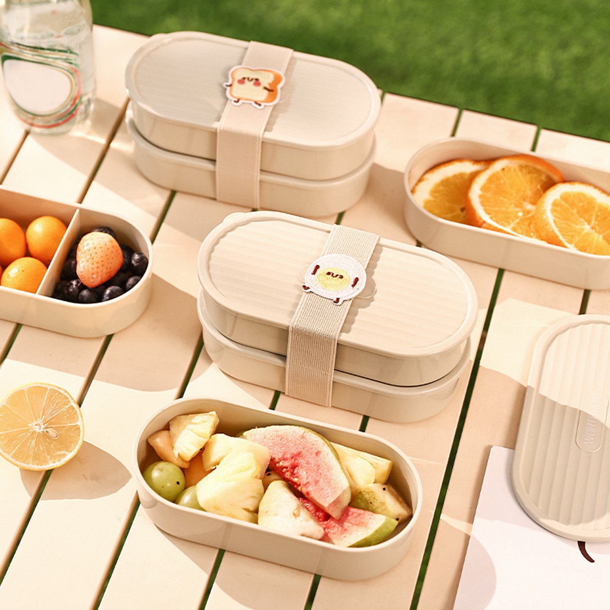 Oval Plastic Lunch Box Kids St - Baby Food Fruits avaliação e preço