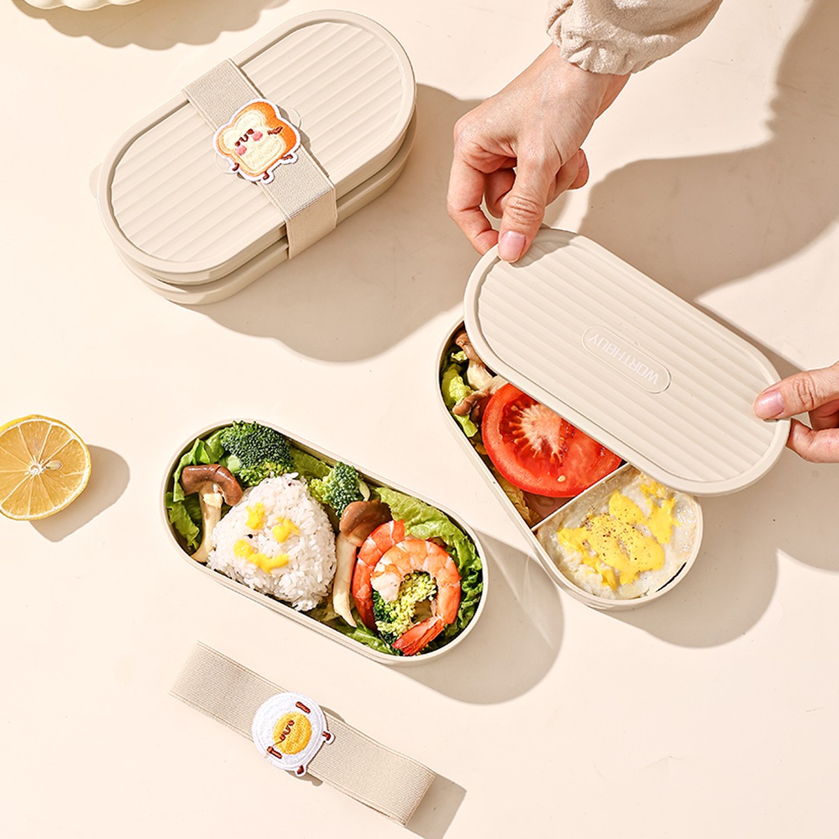 Oval Plastic Lunch Box Kids St - Baby Food Fruits avaliação e preço