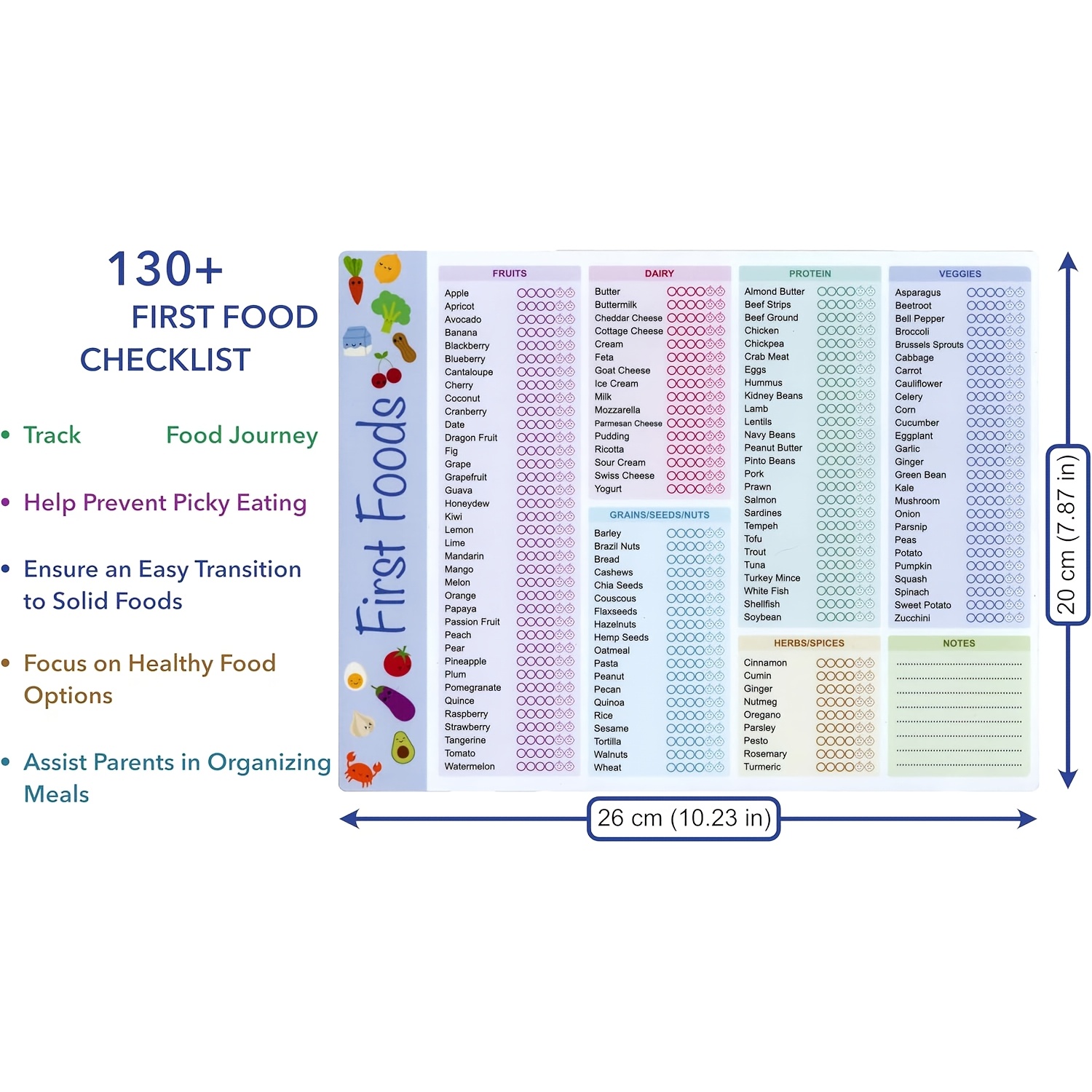 Baby First Foods Tracker, High - Baby Food Quality avaliação e preço