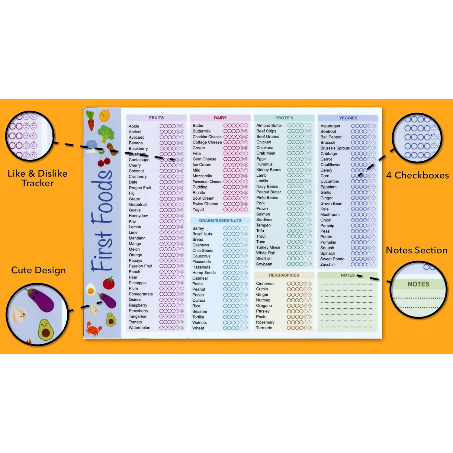 Baby First Foods Tracker, High - Baby Food Quality avaliação e preço
