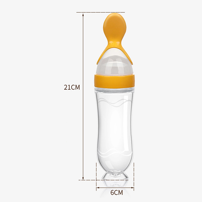 Squeezing Feeding Bottle Silic - Baby Food Newborn avaliação e preço