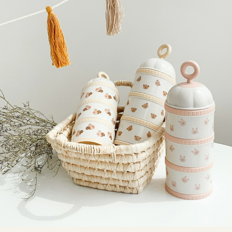 Cute Bear Milk Powder Box Baby - Baby Food Newborn avaliação e preço