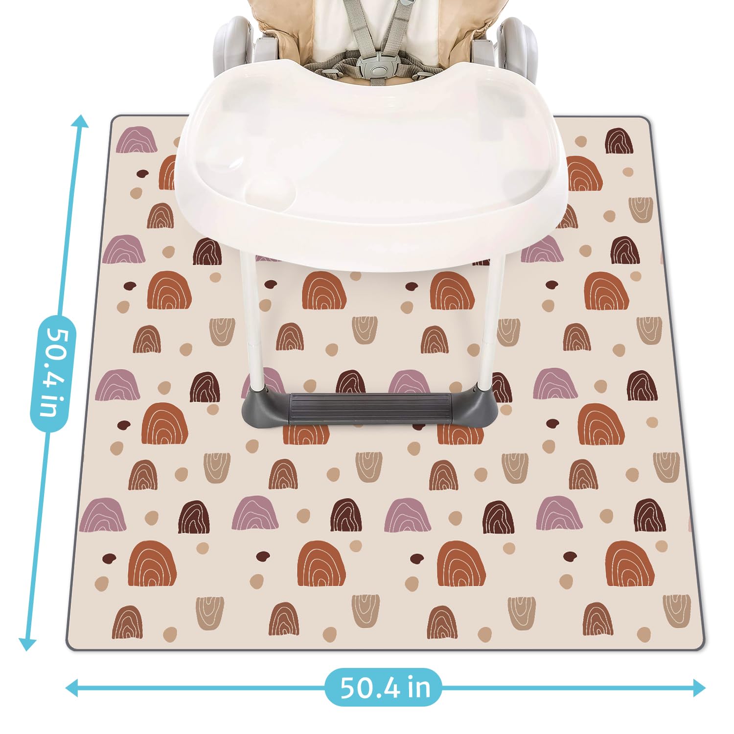 Boho Rainbow Baby Splat Mat fo - Highchair Splash Mat avaliação e preço