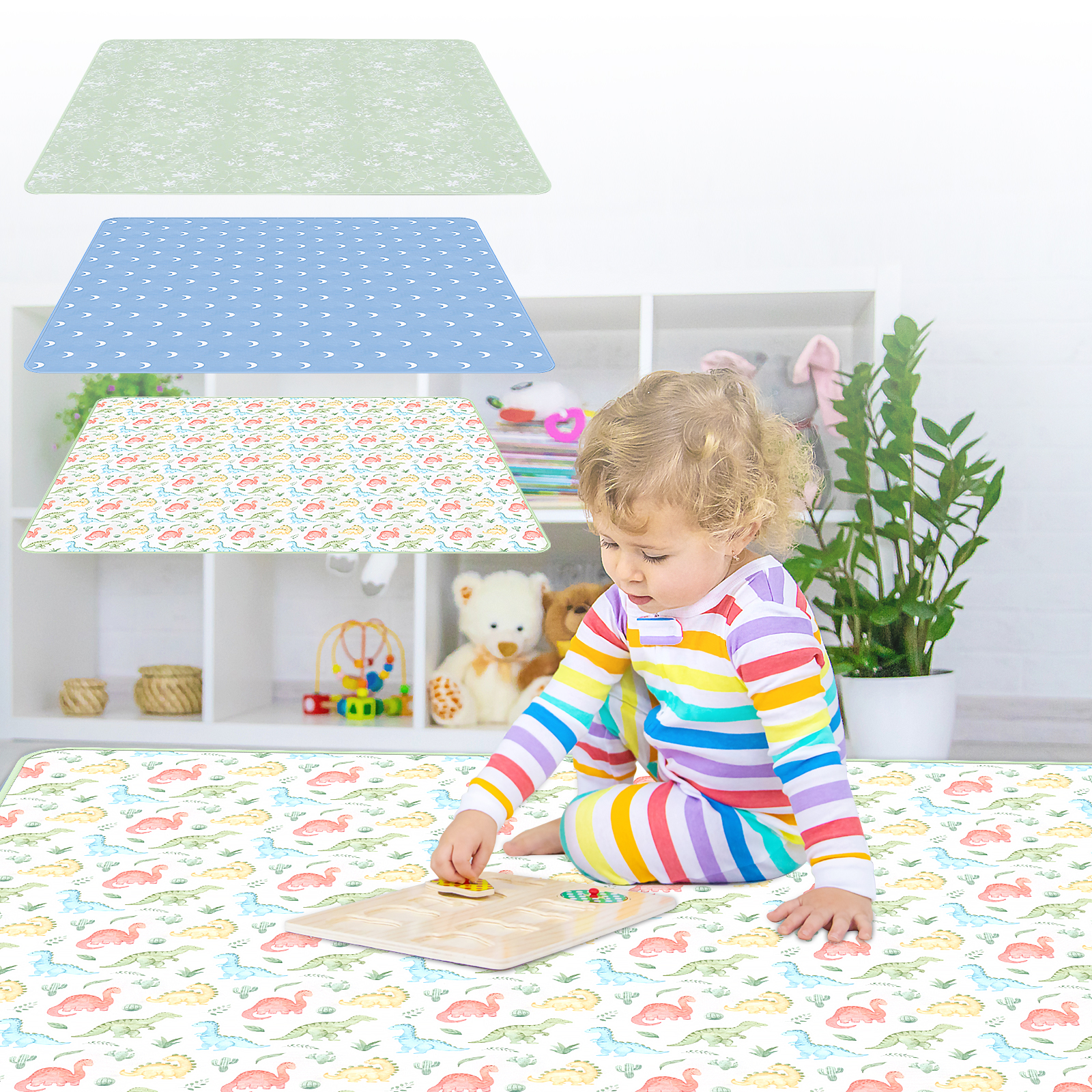 Baby Play Mat 51 Inch Waterpro - Highchair Splash Mat avaliação e preço