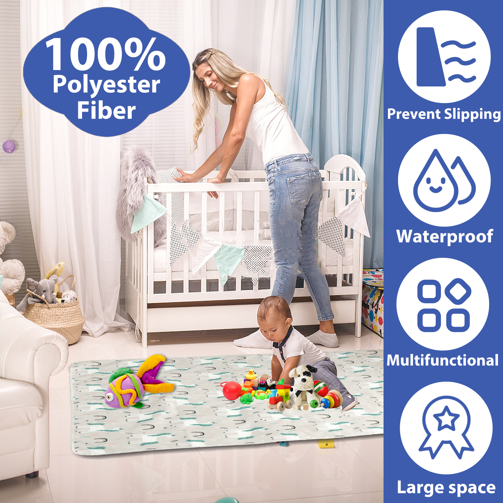 Baby High Chair Splat Mat Port - Highchair Splash Mat avaliação e preço