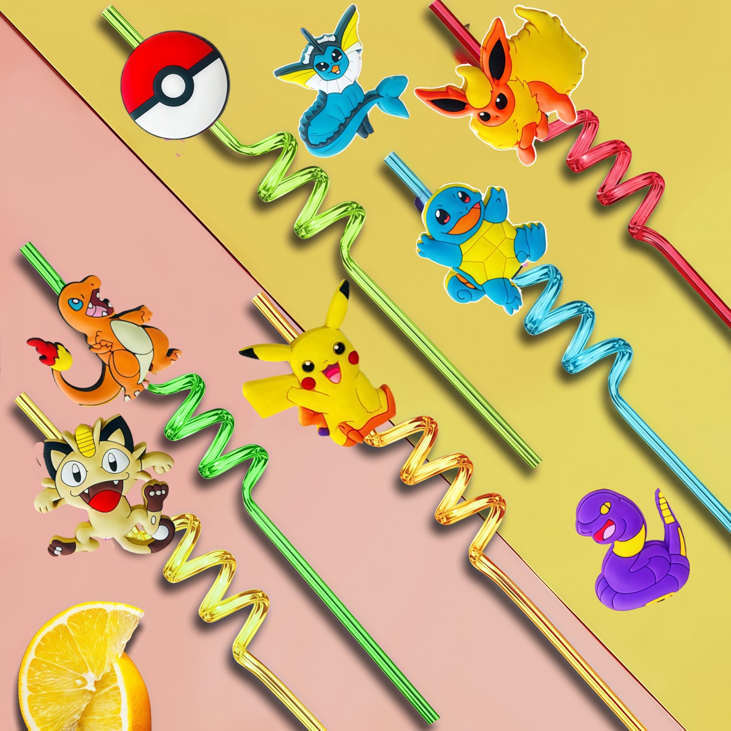 Pokemon Birthday Straws Birthd - Baby Food Fruits avaliação e preço