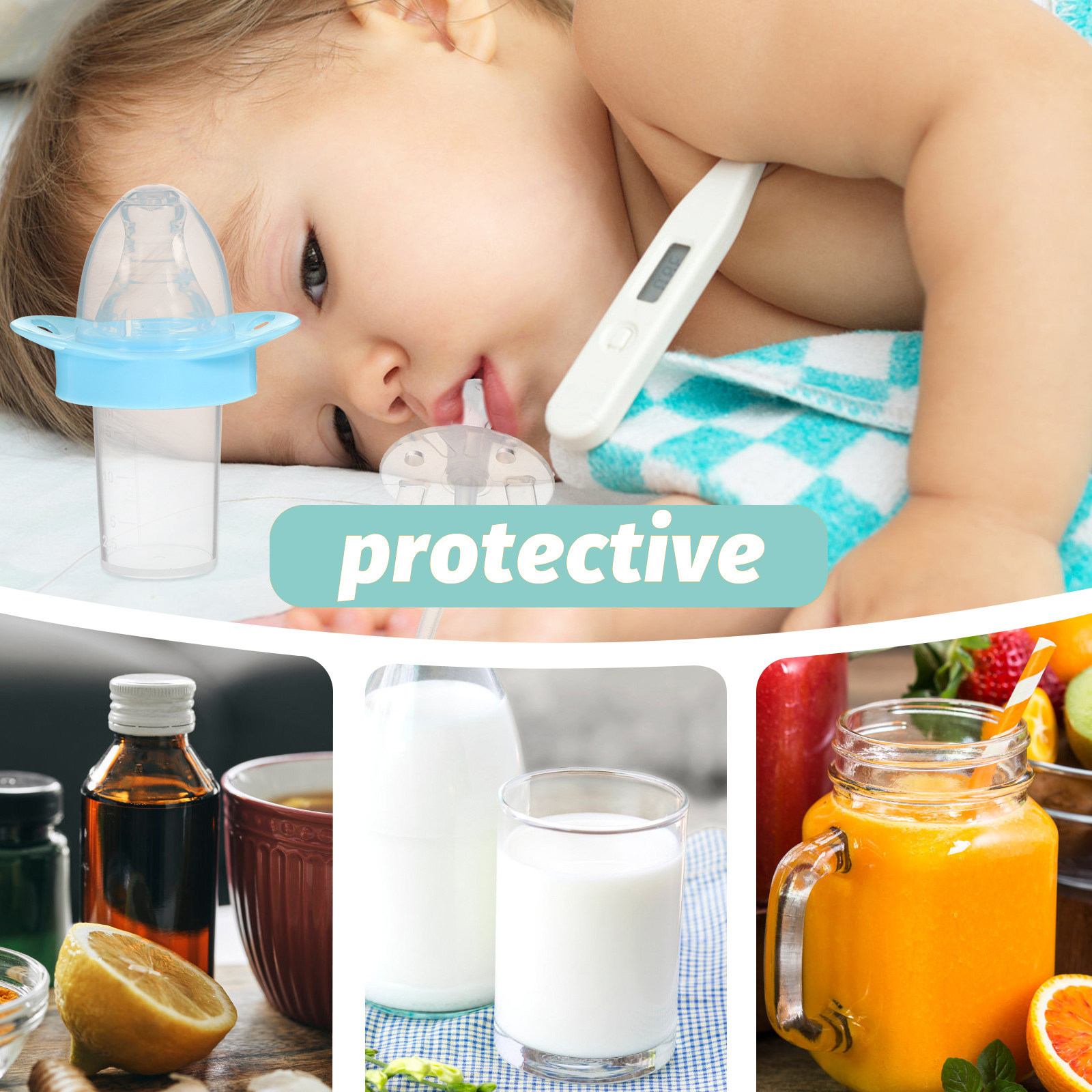 2pcs Baby Pacifier Feeder Medi - Baby Food Newborn avaliação e preço