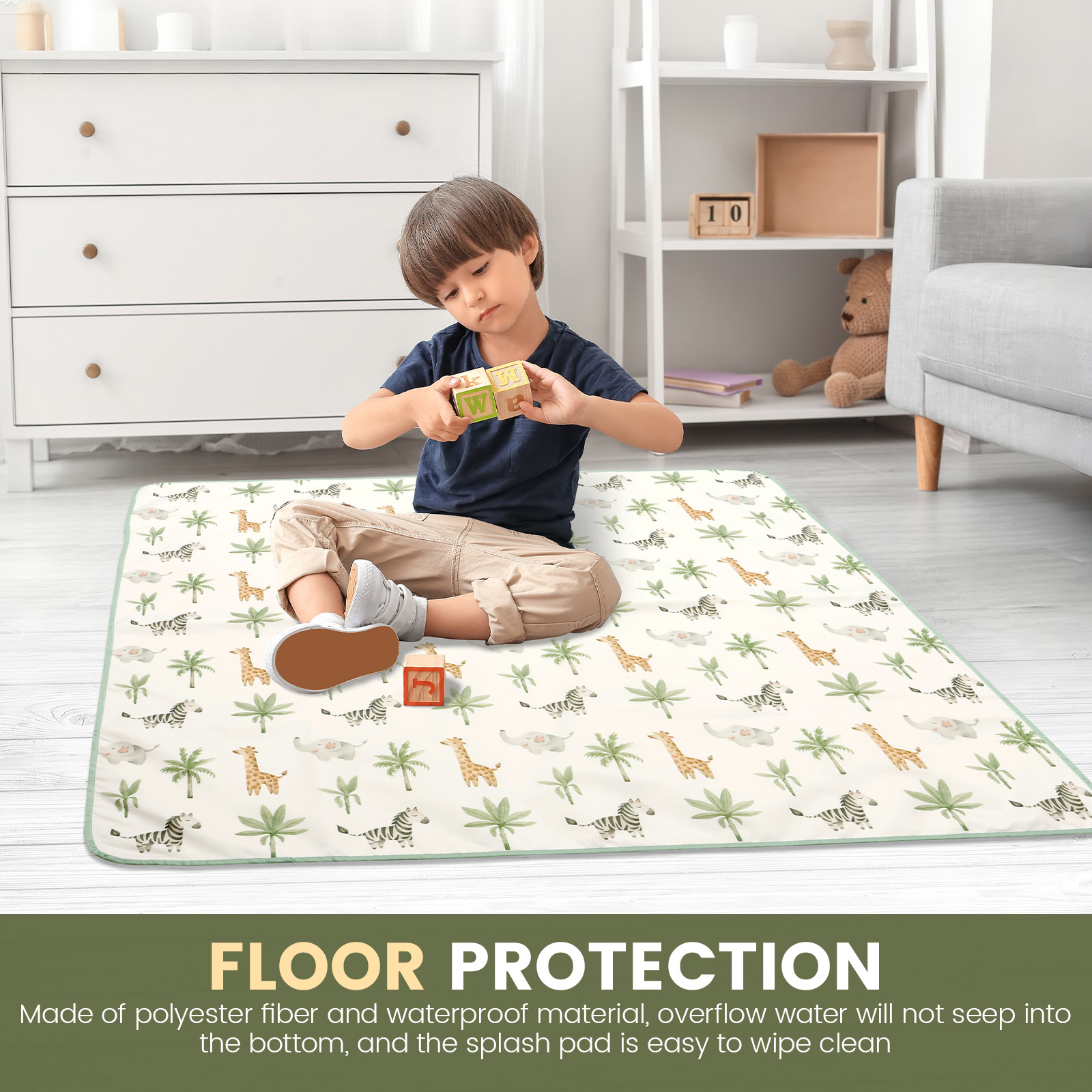 Polyester Food Splash Chair Ma - Highchair Splash Mat avaliação e preço
