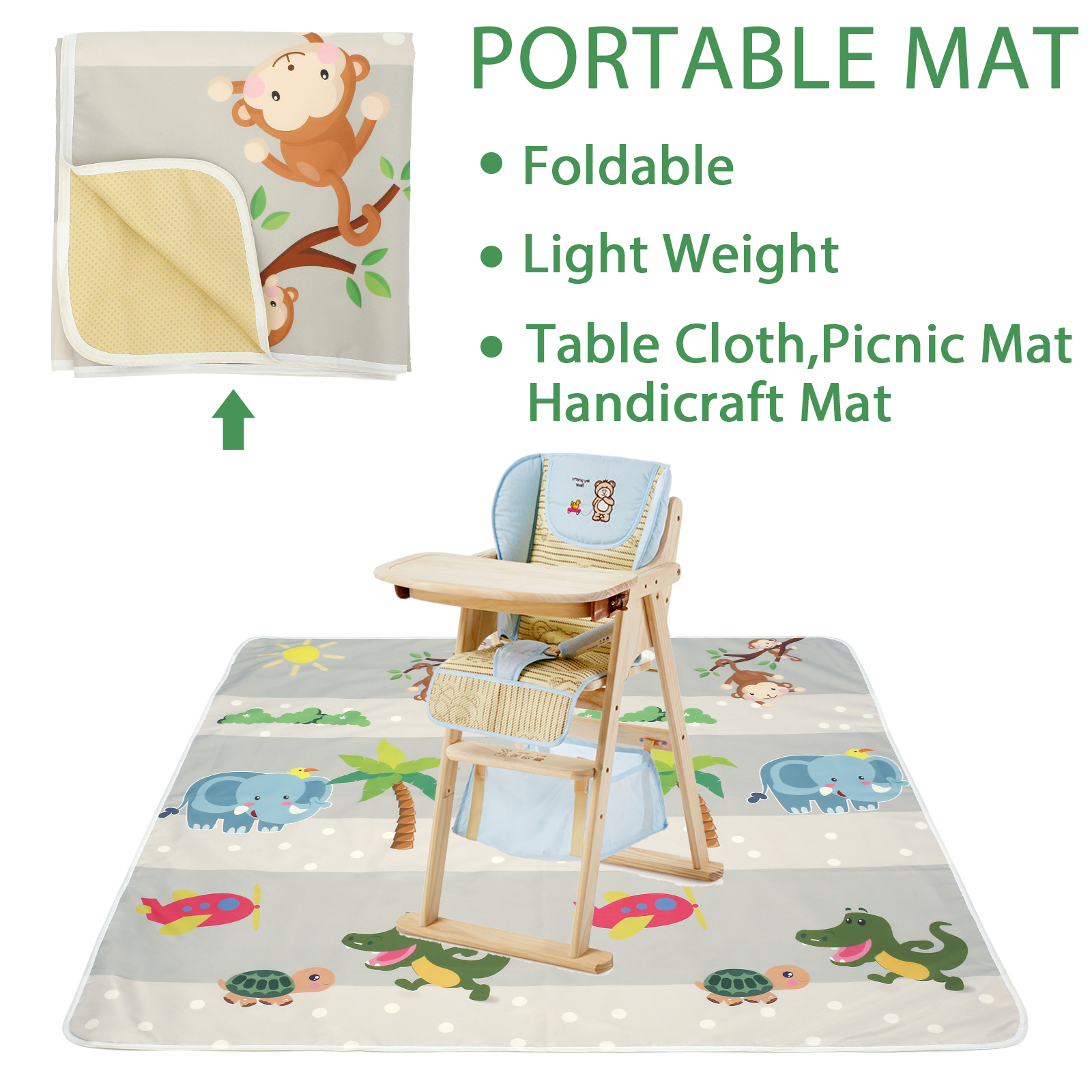 Baby Splat Mat for Under High  - Highchair Splash Mat avaliação e preço