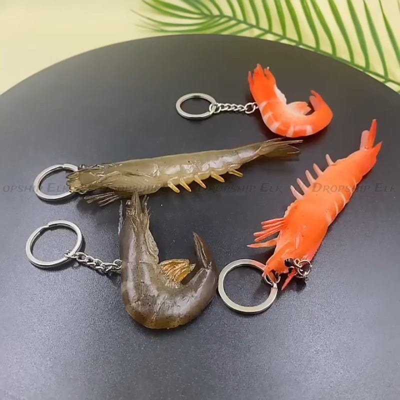 Funny Simulation PVC Shrimp Ke - Baby Food Shrimp avaliação e preço