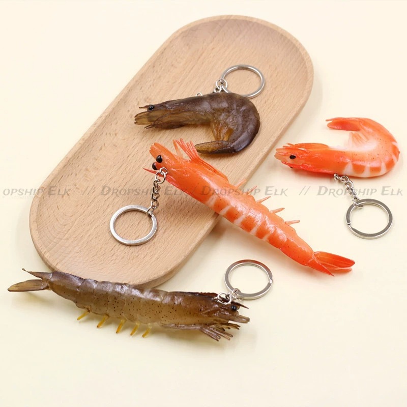 Funny Simulation PVC Shrimp Ke - Baby Food Shrimp avaliação e preço
