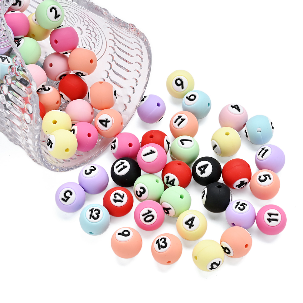15Pcs 15mm Silicone Round Bead - Baby Food Processor avaliação e preço