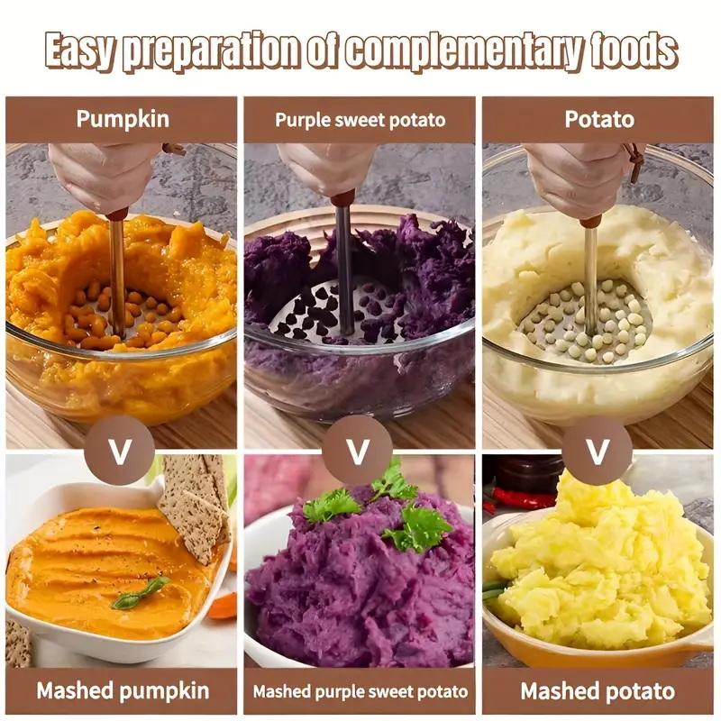 New！201 Stainless Steel Mashed - Baby Food With Sweet Potato avaliação e preço
