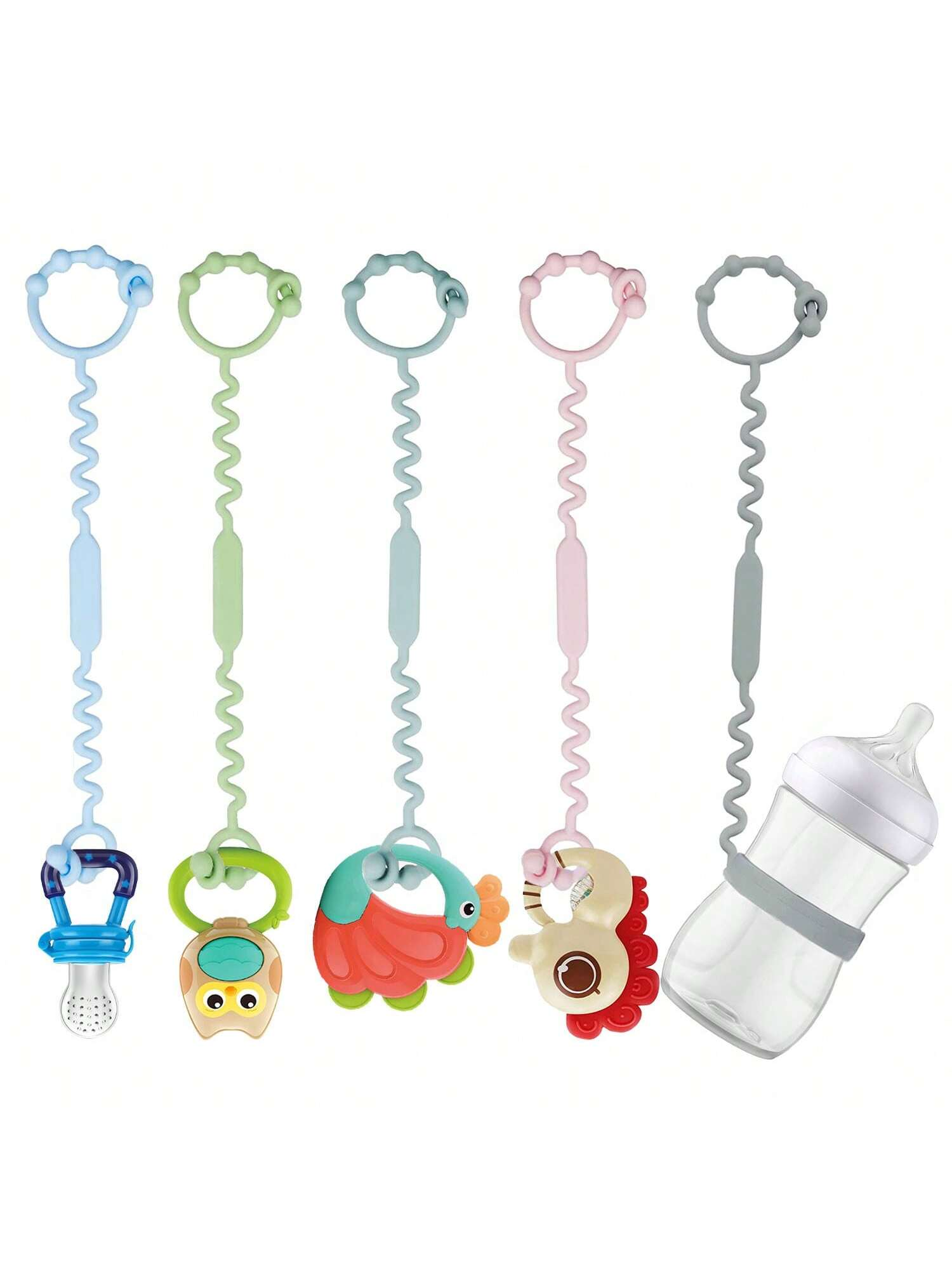 5PK Silicone Toy Straps. Safet - Baby Food Chair avaliação e preço